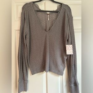 Free People balloon sleeve top